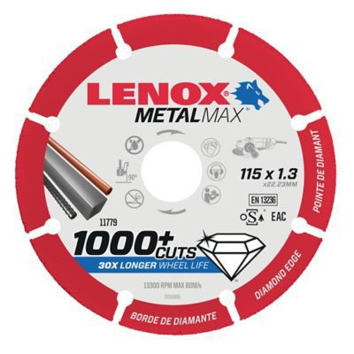 Lenox 2030865 Metalmax Cut-Off Blade 115mm (4.5") 1,000+ Cuts